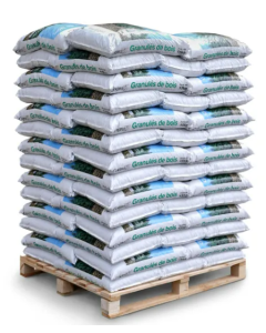 Palette de granul&eacute;s de bois Cogra